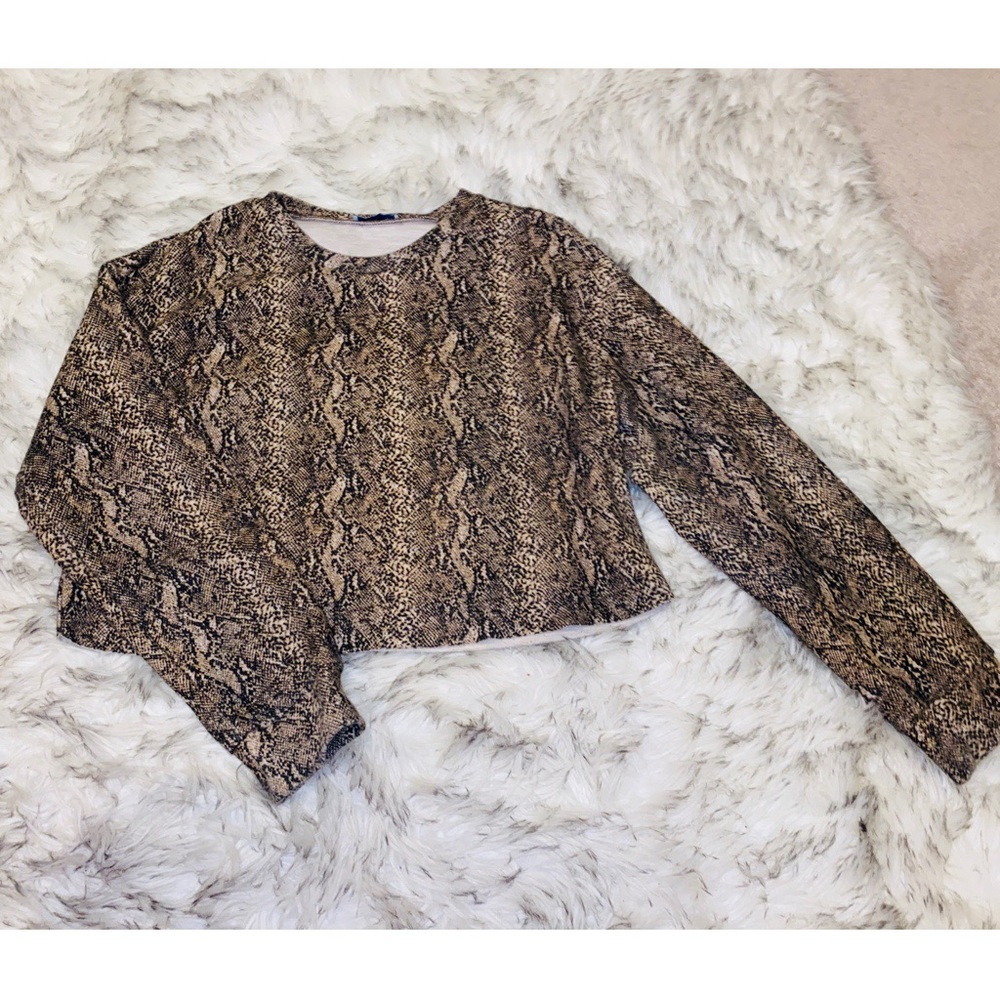 Zara Snake Skin Print Sweater